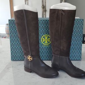 Leather/suede Torch Burch brown Miller boots